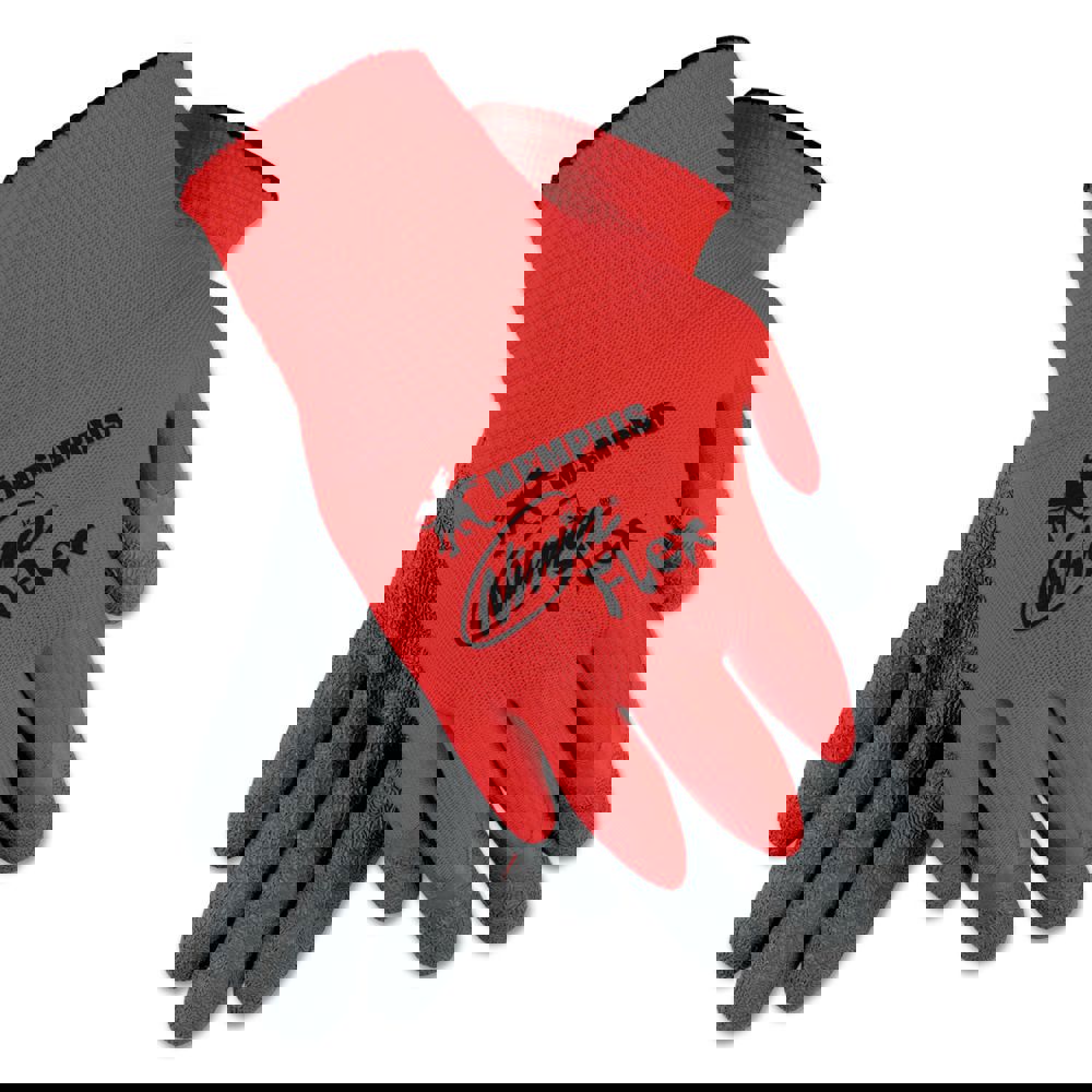 Ninja Flex Latex Coated Palm Gloves N9680L, Large, Red/Gray, Dozen